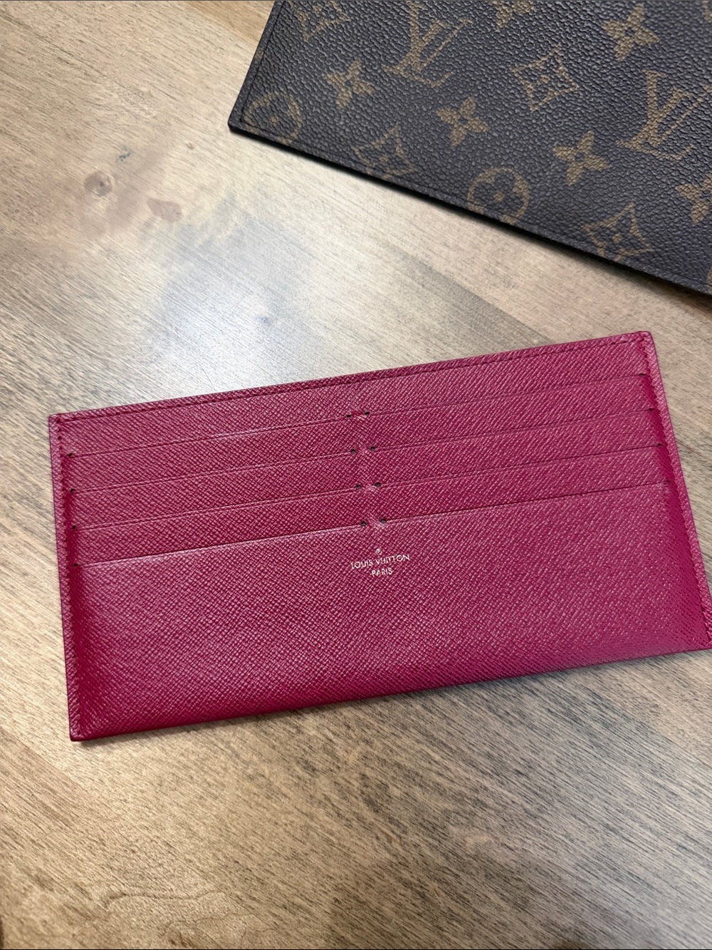 Louis Vuitton Fuchsia Leather Card Holder